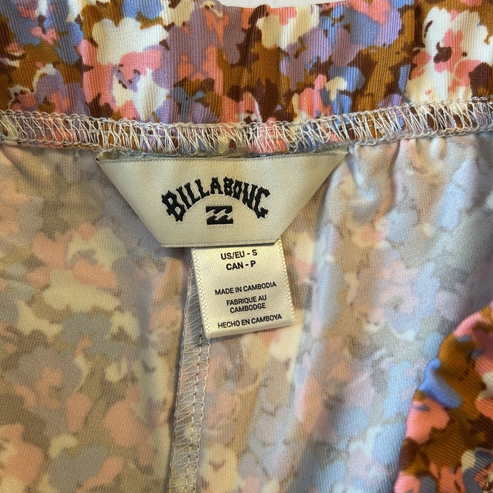Billabong Small Pants Hang Loose Pant ditsy floral print high waist flare NWT - Picture 7 of 10